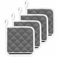 thumbnail image 1 of Farmhouse Black White Striped Pot Holders for Kitchen Heatproof Potholder, 4 Pack Modern Stripes Hot Pads Multipurpose Oven Pads Cloth Potholders Trivet for Cooking and Baking, 1 of 8