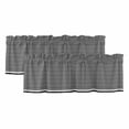 thumbnail image 1 of Farmhouse Black White Striped Valances for Windows, Decorative Rod Pocket Window Valance Curtains, Modern Stripes Short Curtain Drapes for Kitchen/Bathroom/Living Room, 2 Panels, 42" W x 12" L, 1 of 8