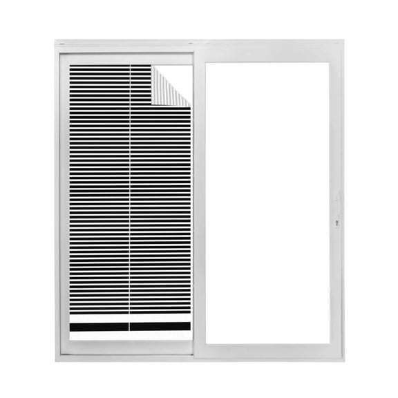 Farmhouse Black White Striped Window Privacy Film, Modern Stripes Static Cling UV Sun Blocking Tint Film Heat Control Windows Films for Bedroom Bathroom, Window Stickers 23.6"x59"