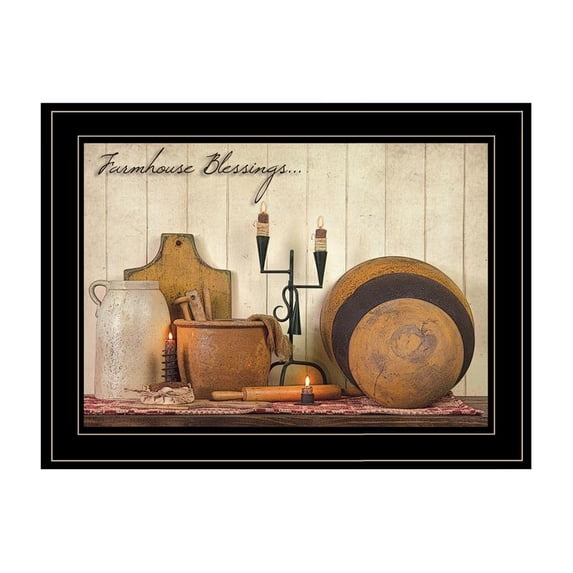 TrendyDecor4U Farmhouse Blessings By Susie Boyer Framed Print BOY341-704G