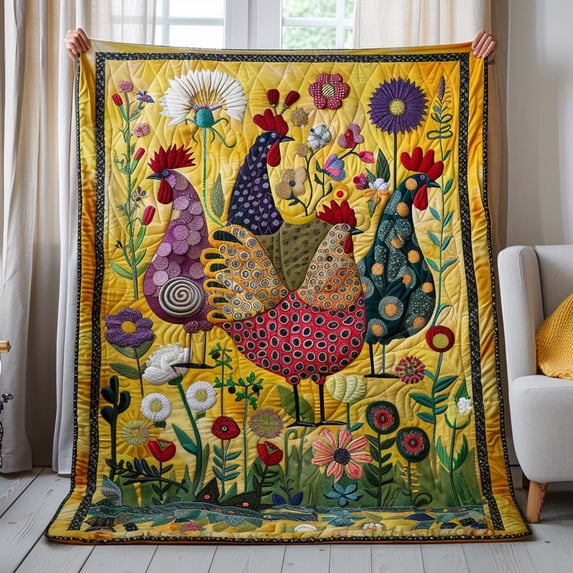 Farmhouse Blooms Quilted Blanket - Walmart.com
