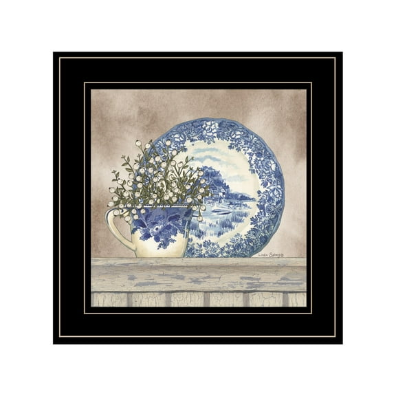 Farmhouse Blues II by Linda Spivey Print Wall Art Wood Multi-Color