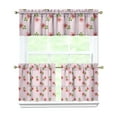 thumbnail image 1 of Farmhouse Bohemian Curtains 24" - 3 Panel Floral Vintage Set with Rustic Blooms, Country Rod Pocket Window Treatment, 1 of 5