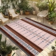 thumbnail image 1 of Farmhouse Boho Outdoor Rug for Patio/Deck/Porch, Non-Slip Large Area Rug 6 x 9 Ft, Retro Ethnic Traditional Patterned Indoor Outdoor Rugs Washable Area Rugs, Reversible Camping Rug Carpet Runner, 1 of 8