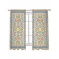 thumbnail image 1 of Farmhouse Boho Sheer Window Curtains 72 Inch Length,Rod Pocket Curtains for Bedroom Living Room Retro Chic Neutral Flowers Leaves Vines Voile Curtains & Drapes Window Treatment 52"x72" 2 Panels, 1 of 7