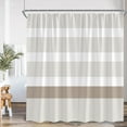 thumbnail image 1 of Farmhouse Boho Shower Curtain Black Yellow Khaki Stripe Shower Curtains Modern Classics Striped Polyester Bath Curtain with Hook, 1 of 4
