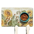thumbnail image 1 of Farmhouse Boho Sunflower Pet Feeding Mat - Non-Slip Waterproof Dog Placemat with Golden Bloom Watercolor Aesthetic, Large Size, 1 of 5