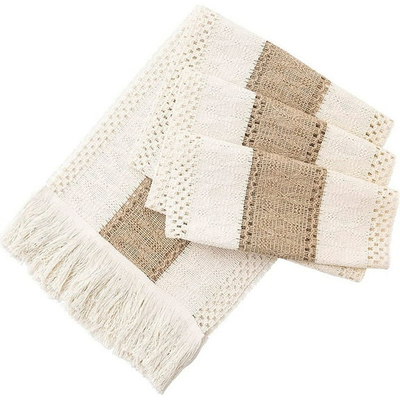 Farmhouse Boho Table Runner, Stitching Edge Handmade Crochet Style, Suitable for Dining Table Decoration 180cm