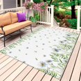 thumbnail image 1 of Farmhouse Botancial Outdoor Rug 6x9 Ft, Non Slip Washable Area Rug, Pastoral Daisy Leaves Watercolor Patio Rugs Carpet Runner, Large Floor Mat for Indoor/Outdoor Deck Porch Camping, 1 of 8