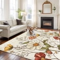 thumbnail image 1 of Farmhouse Botanical Area Rug 5x7 FT, Non Slip Bedroom Throw Carpet, Pastoral Summer Spring Floral Washable Soft Floor Carpet Non-Shedding Rug for Dining Room Bedside Classroom Desk, 1 of 9