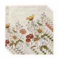 thumbnail image 1 of Farmhouse Botanical Cloth Napkins, Pastoral Summer Spring Floral Washable and Reusable Dinner Napkins Set of 4, Table Napkin for Kitchen Party Birthday Wedding Hotel Housewarming 20"x20", 1 of 8