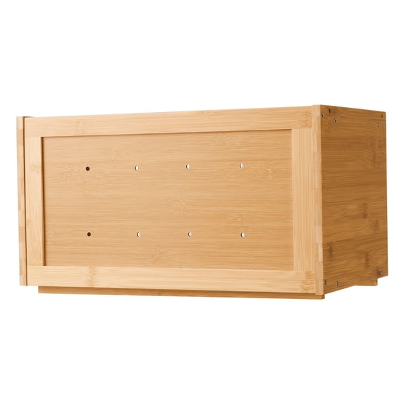 Farmhouse Bread Box with Acrylic Door, Bamboo Construction, 15.75"x9.84 ...