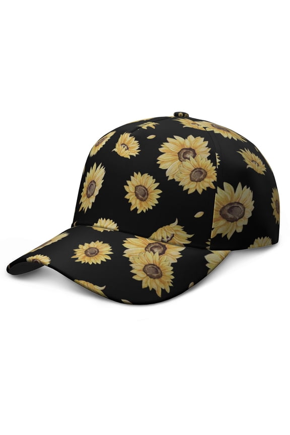Farmhouse Bright Baseball Cap – Floral Botanical Dad Hat Featuring Artistic Watercolor Flower Pattern, Rustic Autumn Leaves Bloom Design, Comfortable Adjustable Closure
