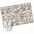 thumbnail image 1 of Farmhouse Brown Entryway Rug 2x3 Area Rug Washable Indoor Doormat Small Bathroom Rugs Non-Slip Low Pile Accent Throw Rugs Vintage Flower Leaf Botanical Plant Floor Carpet for Kitchen Bedroom Entrance, 1 of 9