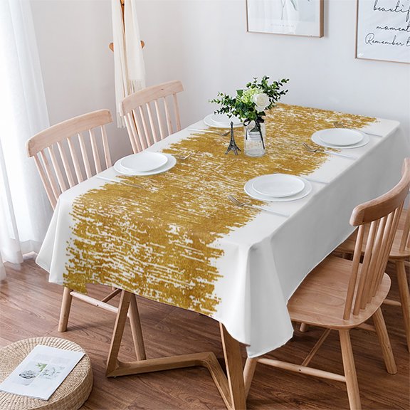 Farmhouse Brown Tablecloth Rectangle Table Cloth 52x70 , Waterproof Tablecloth Outdoor Table Cloth, Retro Modern Abstract Art Washable Table Cover for Kitchen Dining Party