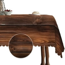 Farmhouse Brown Tablecloth for Rectangle Tables,Linen Table Cloth,Table Cover for Dining Kitchen Decor Party Banquet,60x84