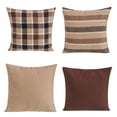 thumbnail image 1 of Farmhouse Buffalo Check Plaid Throw Pillow Covers, Plaid Linen Soft Cushion Case for Fall Decor Home Bed Couch Sofa Outdoor, 18 x 18 Inch, 1 of 10