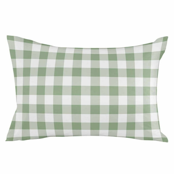 Farmhouse Buffalo Plaid Standard Size Pillow Cover, Pillowcase Protectors with Zipper, Breathable Decorative Throw Pillow Case Cover, Pillow Shams for Couch Sofa 20x26Inch