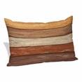 thumbnail image 1 of Farmhouse Burnt Orange Brown Pillow Covers, Linen Long Throw Pillow Case, Vintage Wooden Striped Holiday Pillow Protector Decorative Cushion Cover for Living Room/Bedroom 12" x 20", 1 of 8