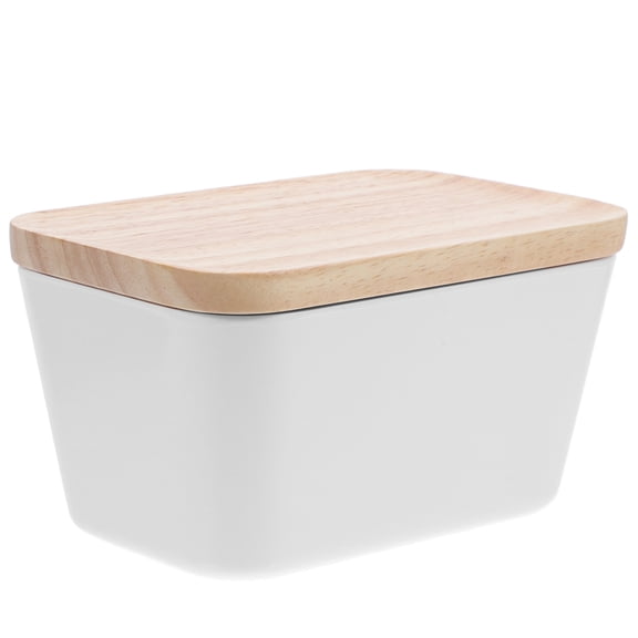 Farmhouse Butter Holder Fridge Butter Organizer Storage Butter Box White 15.30X10.20X8.50CM
