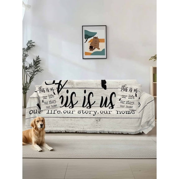 Farmhouse Butterfly Couch Cover for Dogs, Rustic Retro Wooden Striped Washable Sofa Covers Slipcover for Pets Dogs Futon Cover, Couch Recliner Covers, Oversized Chair Slipcover 71"x91"