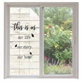 thumbnail image 1 of Farmhouse Butterfly Privacy Window Film, Decorative Frosted Glass Window Film, Rustic Retro Wooden Striped Reusable Peel and Stick Static Cling for Home Bathroom Office Glass Door 35.4"x78.7", 1 of 8
