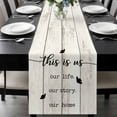 thumbnail image 1 of Farmhouse Butterfly Table Runner 108 Inches Long, Rustic Retro Wooden Striped Kitchen Coffee Dining Table Decoration for Home Party Birthday Wedding Home Decor 13x108 Inches, 1 of 8