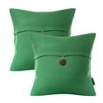 thumbnail image 1 of Farmhouse Button Series Outdoor Decorative Throw Pillow, 20" x 20", Green, 2 Pack, 1 of 1