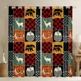 thumbnail image 1 of Farmhouse Cabin Curtains, Bear Deer Forest Blackout Curtains 38"Wx54"L 2 Panels, Wooden Board Country Curtains & Drapes For Kids Girls Bedroom,Retro Lodge Window Curtains Rustic Decorations For Home, 1 of 5