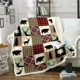 Aztec Blanket 90 x90 Woodland Animals Bear Elk Throw Blanket for Teens Adults Southwest Indian Tribal Geometry Fleece Blanket Country Deer Antler Blanket Farmhouse Rustic Home Decor Walmart