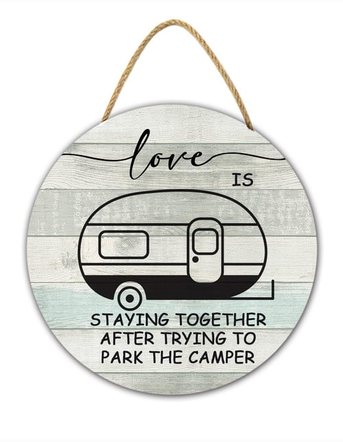 Funny Camping Love Is Not Getting Divorced After Trying To Park The Camper Shirt Ladies V Neck