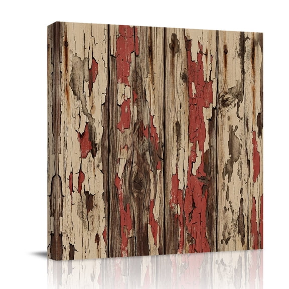 Farmhouse Canvas Wall Art for Living Room, Country Rustic Shabby Chic Retro Wooden Texture Poster Print Painting for Bedroom Office Home Decoration Wall Pictures Prepare To Hang 10"x10"