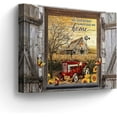 thumbnail image 1 of Farmhouse Canvas Wall Art Red Old Tractor Picture Kitchen Wall Decor Rustic Sunflowers Country Painting for Bedroom Bathroom Living Room Prints Artwork Framed 12"x16", 1 of 6