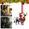 thumbnail image 1 of Farmhouse Cattle Cow Christmas Ornaments 2025 - Rustic Farm Animal Cow Ornaments for Christmas Tree Decorations Horse Hanging Ornament Xmas Decor Gifts for Cattle Lovers（1Pc）, 1 of 5