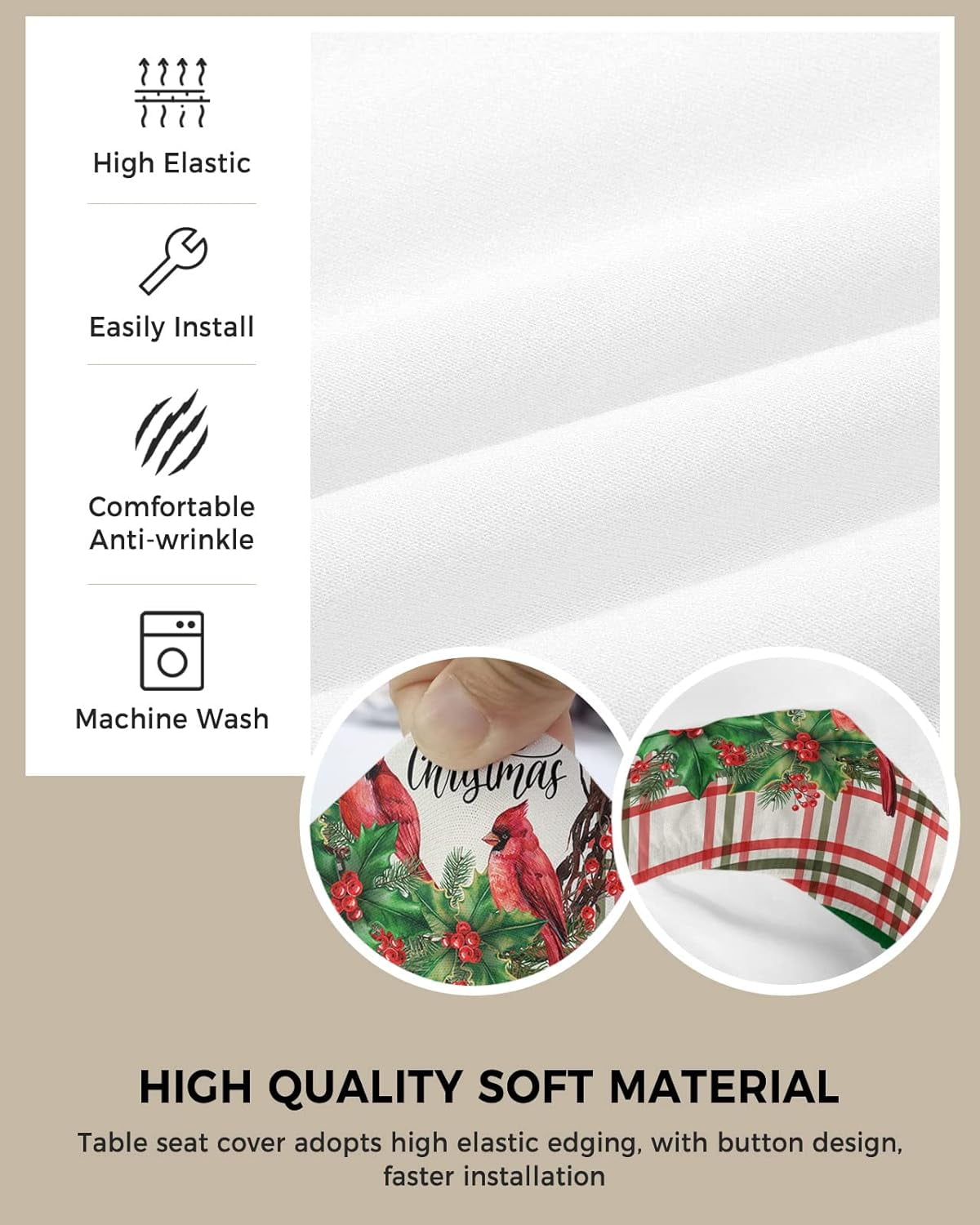 Farmhouse Chair Seat Covers For Dining Room Stretch Chair Seat Covers