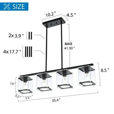 Desaki Kitchen Island Style Matte Black 5-light Chandelier - Walmart.com