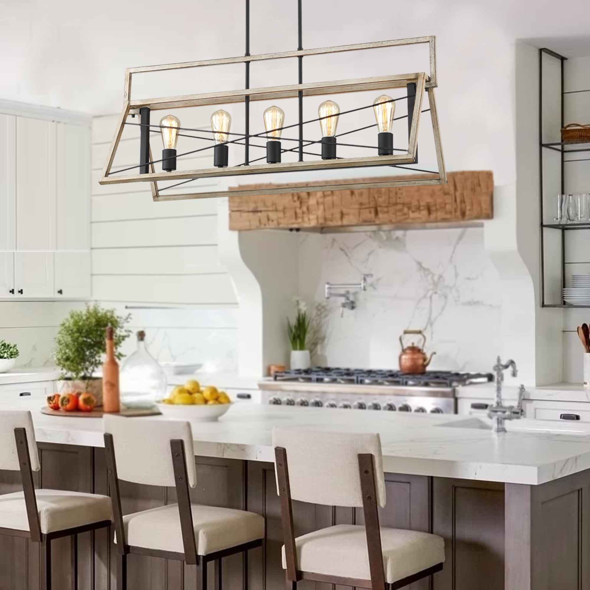 Farmhouse Chandeliers Rustic Vintage Kitchen Island Lighting Triangle