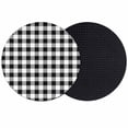 thumbnail image 1 of Farmhouse Checkered Coasters Set of 2, Black White Buffalo Plaid Absorbent Coasters for Drinks, Coaster for Bar Office Dining Coffee Table Accessories Decor, Non Slip Round Desk Coaster, 1 of 9