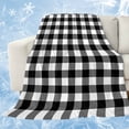 thumbnail image 1 of Farmhouse Checkered Cooling Blanket, Lightweight Breathable Summer Throw Blanket with Double Sided Cold Effect, Black White Buffalo Plaid Picnic Beach Blankets Bed Sheet for Hot Sleepers 50"x60", 1 of 8