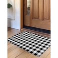 thumbnail image 1 of Farmhouse Checkered Door Mat&nbsp;Indoor Outdoor Entrance, Non Slip Small Rug for Kitchen Bathroom Entryway Rug, Black White Buffalo Plaid Washable Doormat Floor Mat for Office Home Decor 18x30 Inch, 1 of 8