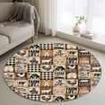 thumbnail image 1 of Farmhouse Checkered Round Area Rug 4Ft Washable Circle Rugs for Bedroom Dining Room, Rustic Retro Farm Life Assembling Non-Slip Carpet Floor Mats Indoor Outdoor Carpet Runner Aesthetic Home Decor, 1 of 8