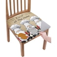 thumbnail image 1 of Farmhouse Chef Gnomes Chair Seat Covers for Dining Room Stretch Chair Seat Covers Set of 2, Vintage Black White Plaid Chair Seat Protector Cushion Slipcovers for Kitchen Restaurant Office, 1 of 6