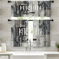 thumbnail image 1 of Farmhouse Chef White Kitchen Window Curtains Valance and Tier Set 36 Inch, Modern Doodle Abstract Grey Art Rod Pocket Short Tier Curtain for Bathroom, Funny Cafe Drapes for Kitchen Decor, 1 of 8