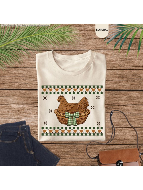 Farmhouse Chicken Hen Chicken Mom Rustic Cottagecore Country T-Shirt