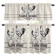 thumbnail image 1 of Farmhouse Chicken Kitchen Curtains Valances and Tiers Set of 3 Farm Home Vintage Animal Tier Curtains and Valance with Rod Pocket for Small Windows, 27.5"x36", 1 of 9