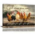 thumbnail image 1 of Farmhouse Chicken Wall Art Country Rooster God Says You Are Wall Decor Vintage Barn Picture Canvas Prints Framed Modern Artwork For Home Living Room Bedroom Bathroom Kitchen 16"x12", 1 of 6
