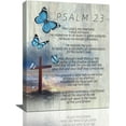 thumbnail image 1 of Farmhouse Christian Psalm 23 Wall Art Scripture Bible Verse Wall Decor Country Religious Butterfly Cross Canvas Prints Painting Poster Artwork for Living Room Bedroom Bathroom Church 12"x16", 1 of 6