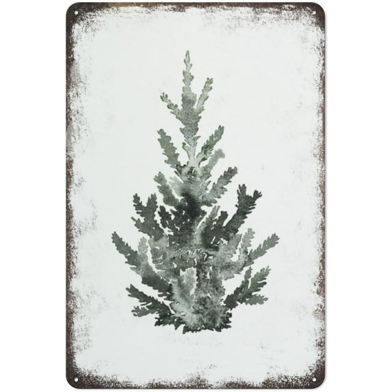 Farmhouse Christmas Decor Tree Christmas Wall Art Winter Holiday Decor Metal Tin Sign Plaque Vintage Room Gift Creative Novelty Decoration 8x12inch