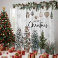 thumbnail image 1 of Farmhouse Christmas Shower Curtains for Bathroom, Winter Xmas Tree Pine Fruits Wooden Grain Waterproof Fabric Shower Curtain, Decorative Bathroom Curtain for Bathtub, 72"x72", No Hooks Included, 1 of 9