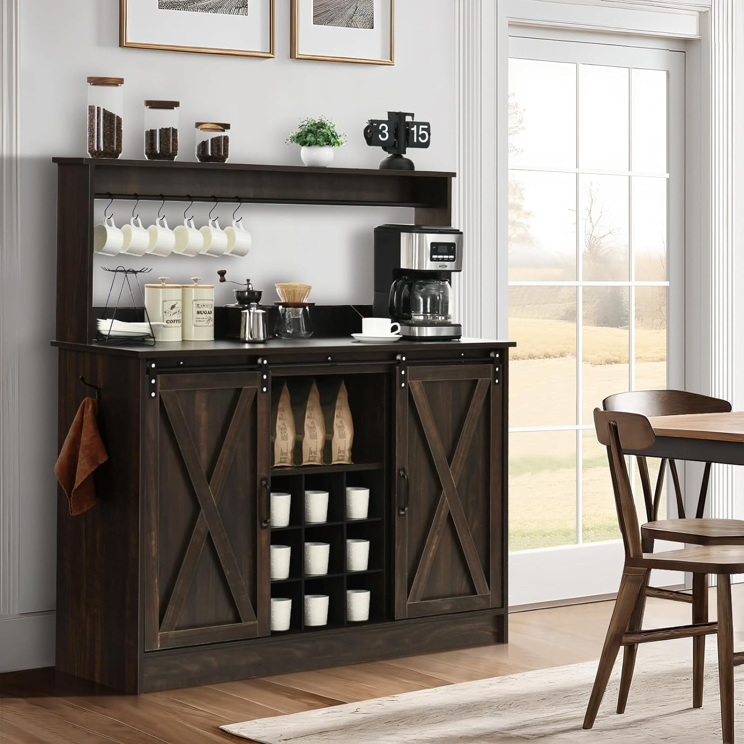 Hedon bar cabinet with wine storage sale